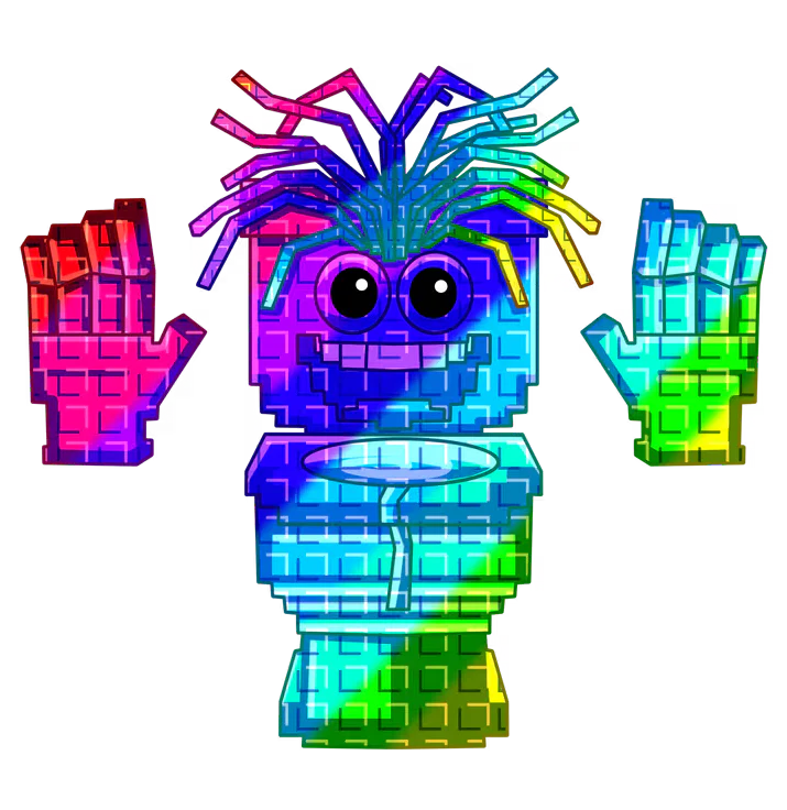 Rainbow Spaghetti Tualetti