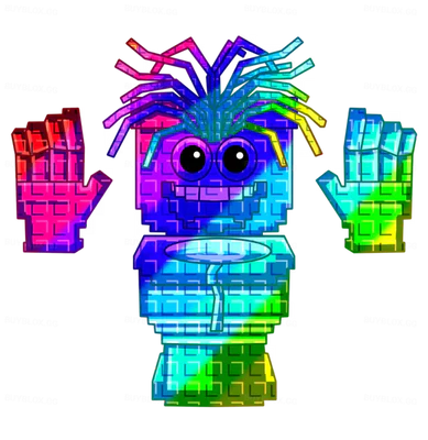 Rainbow Spaghetti Tualetti